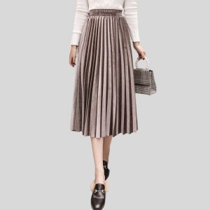 Jupe-Midi-Velours